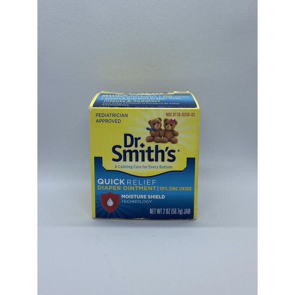 Dr. Smiths Quick Relief Diaper Ointment Diaper Rash 2 oz Zinc Oxide Cream